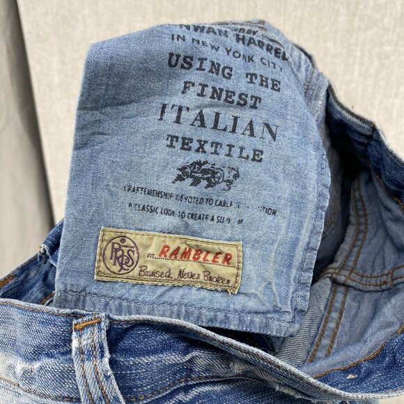 PRSP Jeans 30X33 Denim Slim Straight Rambler Cotton Portugual Button Fly - Picture 12 of 16